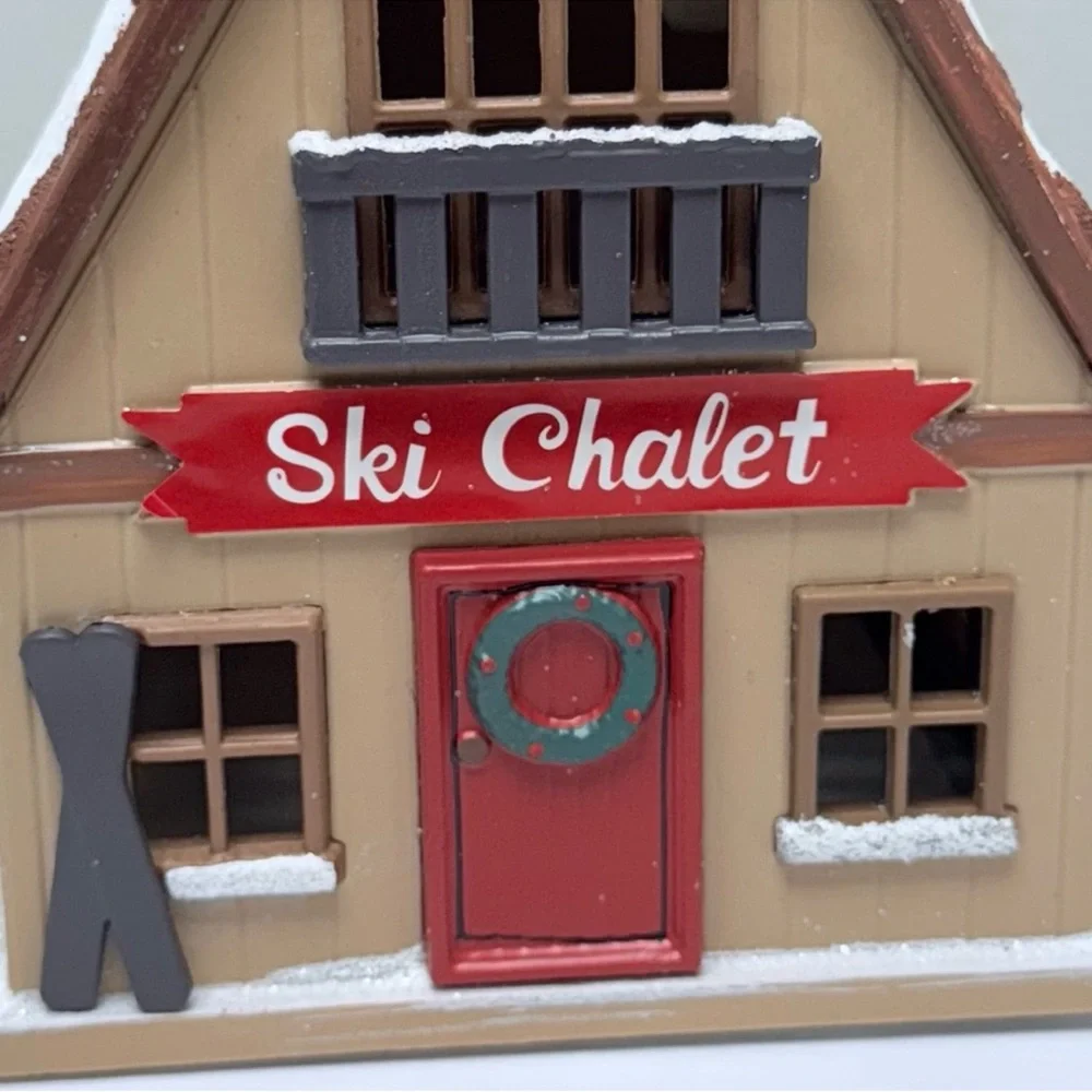 Target LED Ski Chalet Cabin Houses Village, 6.5
